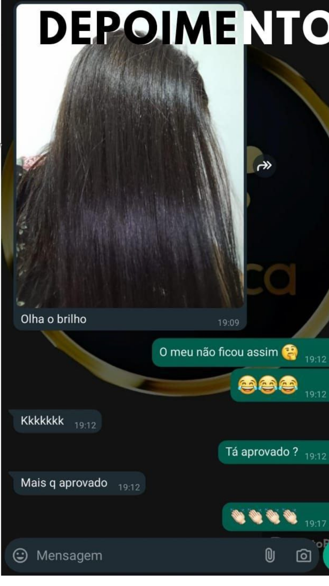 Depoimento sobre brilho capilar