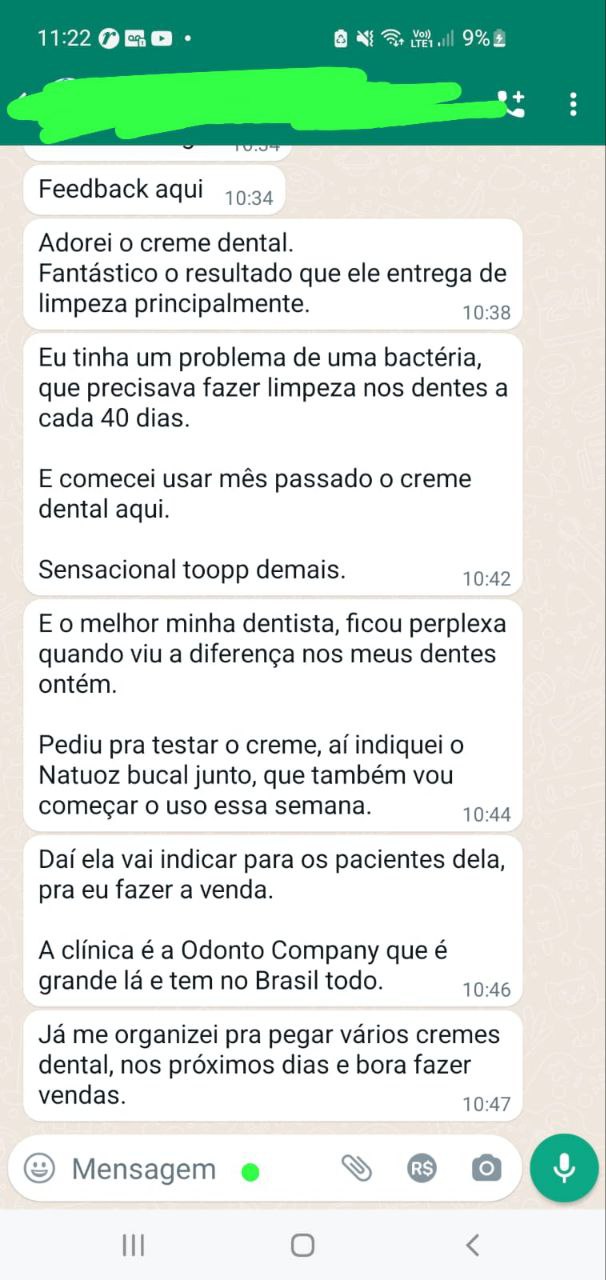 Depoimento problema bacteriano